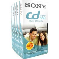 Sony 5-pack VHS CD Tape 5E180CD